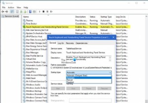 How do I enable Touch Keyboard and Handwriting Panel Service in Windows 11/10