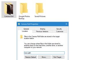 How to Move or Remove Camera Roll and Saved Pictures folders in Windows 11/10