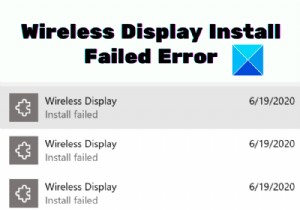 Fix Wireless Display Install Failed error in Windows 11/10