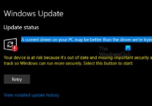 A current driver on your PC may be better than the driver we’re trying to install