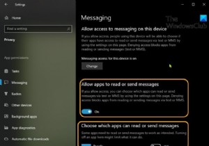 How to prevent Apps from accessing Texts or Messages in Windows 11/10