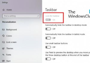 How to disable Lock the Taskbar option in Windows 10 Settings