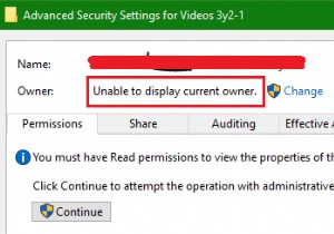 Fix Unable to display current owner error on Windows 11/10