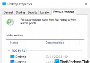 How to restore Previous Versions of Files and Folders in Windows 11/10?