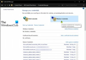 How to clear all Credentials from Credential Manager in Windows 11/10