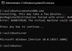 WslRegisterDistribution failed with error: 0x80370102