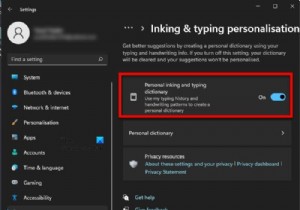 How to Disable Inking and Typing Data Collection in Windows 11/10