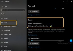 How to change Default Sound Input Device in Windows 11/10