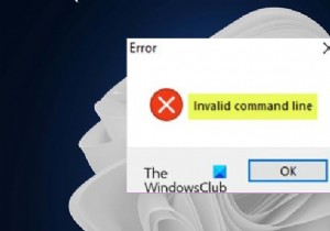 Fix Invalid command line Startup error on Windows 11/10