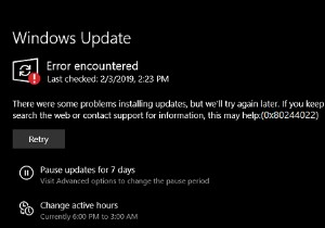 Fix Windows Update error 0x80244022 on Windows 11/10
