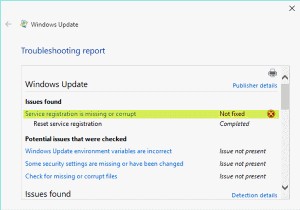 Service Registration is Missing or Corrupt error [Fixed]
