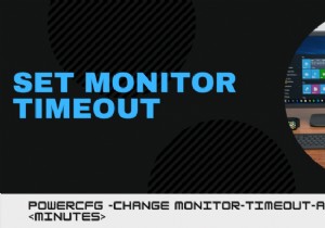 How to set Monitor Timeout using PowerCFG command line in Windows 10