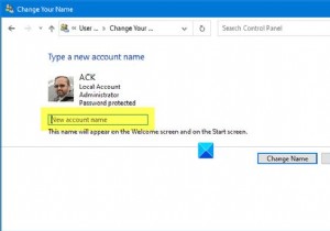 How to change User Account Name in Windows 11/10
