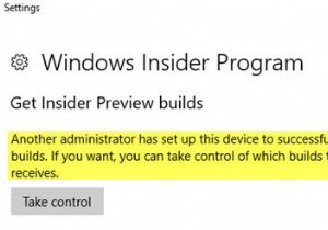 Another administrator has set up this device to successfully receive builds