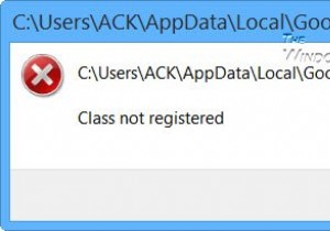 Fix Class not registered Chrome.exe in Windows 11/10