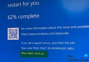 Fix aksdf.sys Blue Screen error in Windows 11/10