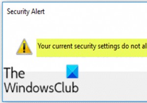 Your current security settings do not allow this file to be downloaded