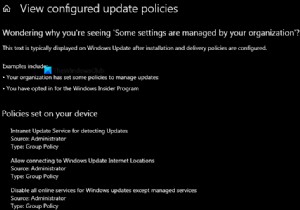 Your organization has set some policies to manage updates