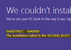 We couldn’t install Windows 11/10, Error 0x8007002C – 0x400D