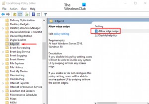How to disable Screen Edge Swipe in Windows 10