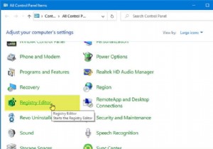 How to add Registry Editor to Control Panel in Windows 11/10