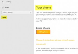 How to add a Phone via Windows 10 Phone Settings