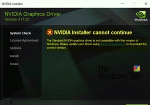 NVIDIA Installer cannot continue on Windows 11/10