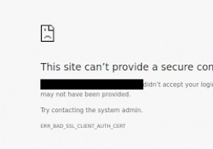 Fix ERR BAD SSL CLIENT AUTH CERT error for Google Chrome