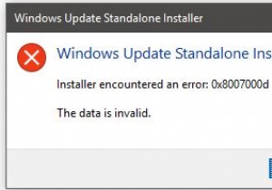 Windows Update Offline Installer encountered an error 0x8007000d, Data is invalid