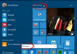 Group & Name Tile Groups on Windows 10 Start Menu