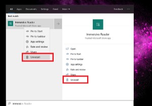 How to uninstall Immersive Reader in Windows 10