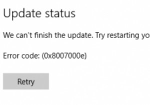 Windows 10 Feature Update failed with error code 0x8007000e
