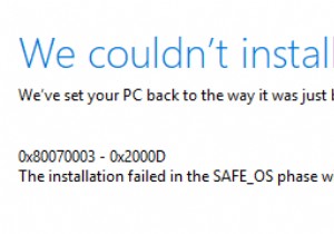 Error 0x80070003 – 0x2000D, The installation failed in the SAFE_OS phase with an error during MIGRATE_DATA operation