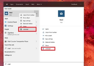 How to uninstall Mail App in Windows 10