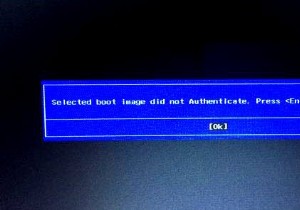 Selected boot image did not authenticate message on Windows 10