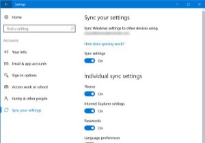 How to Sync Settings across devices in Windows 10
