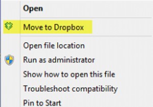 Remove Move to Dropbox entry from Context Menu in Windows