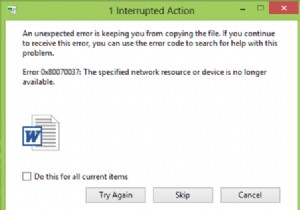 Error 0x80070037: The specified network resource or device is no longer available