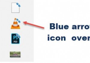 What are these 2 small blue arrow overlays which appear on desktop icons?