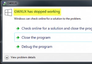 GWXUX has stopped working in Windows 10
