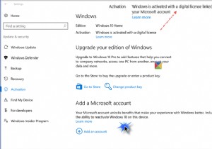 How to link Windows 10 license to Microsoft Account