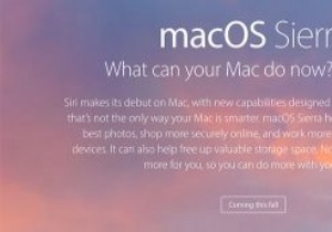macOS Sierra – What’s New and a Compatibility List