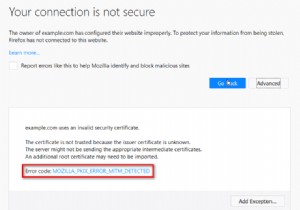 Fix: MOZILLA_PKIX_ERROR_MITM_DETECTED Error on Firefox