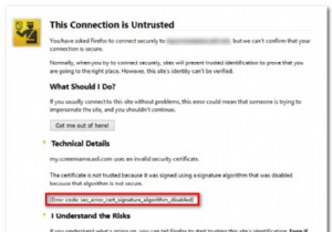 Fix: Sec_Error_Cert_Signature_Algorithm_Disabled