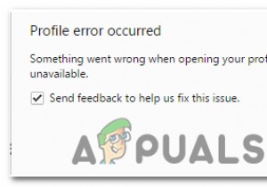 Fix: Google Chrome Profile Error Occured