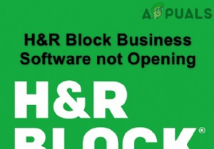 H&R Block Business Software not Opening