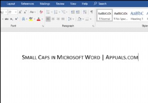 How to Do Small Caps in Microsoft Word?