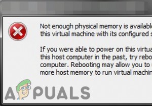 Not Enough Physical Memory Error in VMware