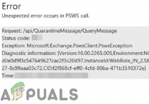 Unexpected Error Occurs in PSWS Call