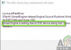 How to Fix the Error ‘Unreal Engine is exiting due to D3D device being lost’